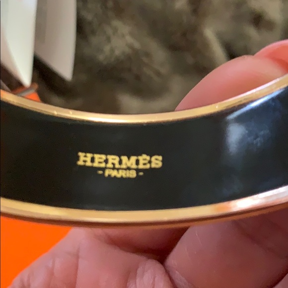 COPY - Hermes Printed Enamel Wide Bracelet - Picture 7 of 8